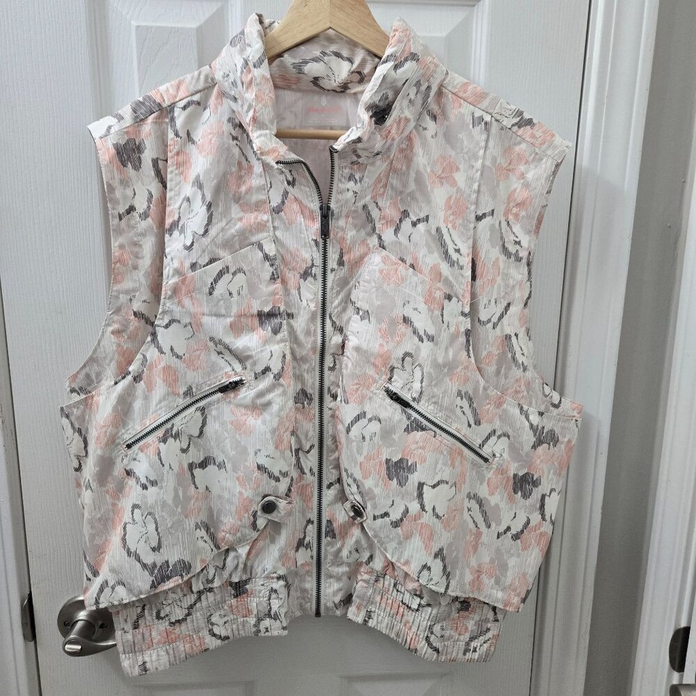 FP Movement Off the Grid‎ Vest Womens Large Free People Pink Gray Outdoor Hiking